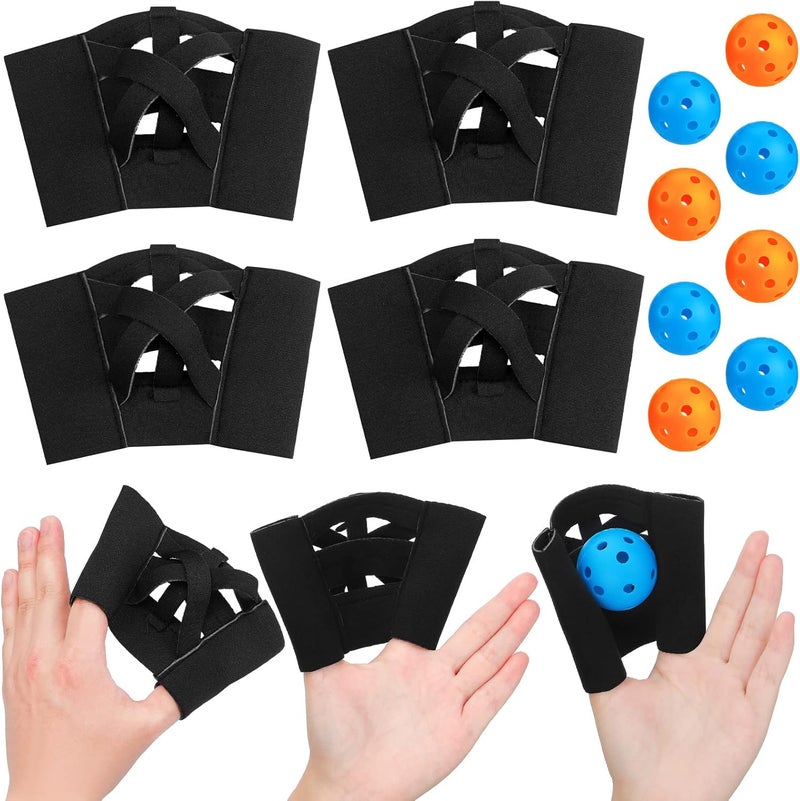 Chitidr 12 Packs Webglove Training Glove for Baseball & Softball Improve Hand-Eye Coordination & Placement Two-Finger Wrap Mitts for Catch Practice Balls Training Catchers Mitt Aids Equipment - Image 1